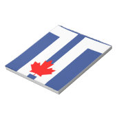 Notizblock mit Flagge von Toronto, Kanada (Rotiert)