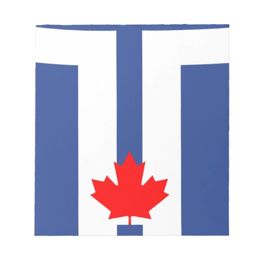 Notizblock mit Flagge von Toronto, Kanada (Vorderseite)
