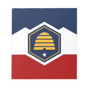 Notizblock mit Flagge von Utah, USA