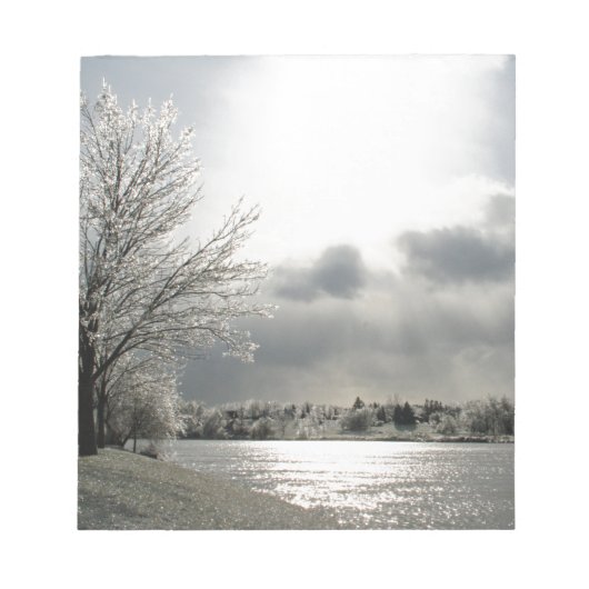Notizblock mit Foto der Eiswinterlandschaft (Vorderseite)
