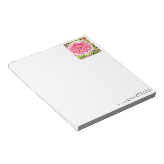 Notizblock mit glänzender Rose (angewinkelt)