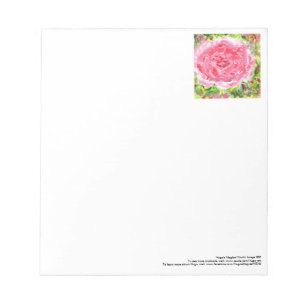 Notizblock mit glänzender Rose
