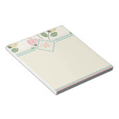 Notizblock mit hübschem Blumenrahmen (angewinkelt)