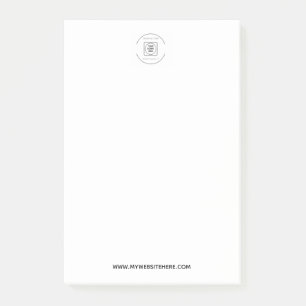 Notizblock mit individuellem Logo und Website für