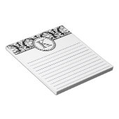 Notizblock mit individuellem Monogramm-Damaskusmus (angewinkelt)