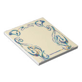 Notizblock mit Jugendstil-Blumenrahmen (angewinkelt)
