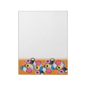 Notizblock mit orangefarbenem Rand (Rotiert)