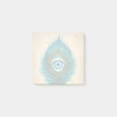 Notizblock mit Pfauenfeder-Design (Vorderseite)