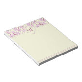 Notizblock mit rosa Blüten (angewinkelt)