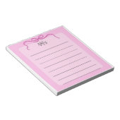 Notizblock mit rosa Bug (angewinkelt)