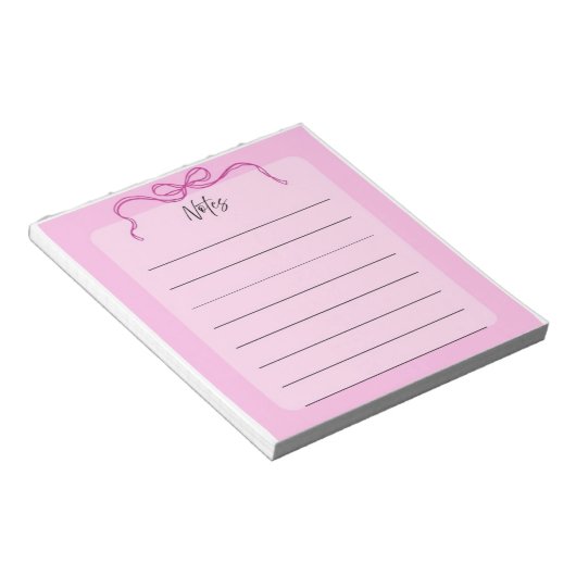 Notizblock mit rosa Bug (angewinkelt)