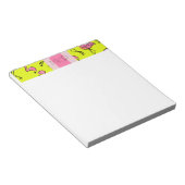 Notizblock mit rosa Flamingo-Monogramm (angewinkelt)