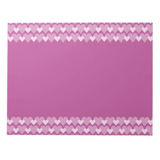 Notizblock mit rosa Herz (Vorderseite)