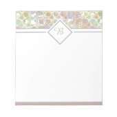 Notizblock mit rosa und grünem Retromuster (Vorderseite)