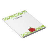 Notizblock mit rotem Apfel für Lehrer | Personalis (angewinkelt)