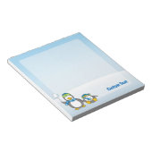 Notizblock mit Schneeballpinguinen (angewinkelt)