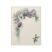 Notizblock mit Vintagen lila Stiefmütterchen (Rotiert)