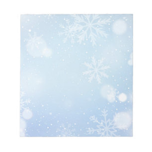 Notizblock mit Weihnachts-Schneeflocken