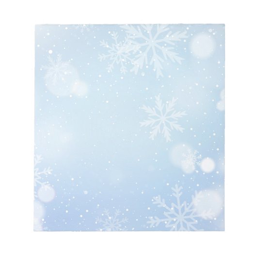 Notizblock mit Weihnachts-Schneeflocken (Vorderseite)