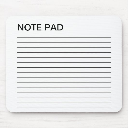 NOTIZBLOCK MOUSEPAD (Vorne)