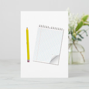 Notizblock und Papier Einladungen
