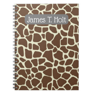 Notizbuch anpassen - Giraffen Druck Notizblock
