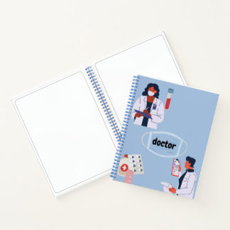 Notizbuch, blau, Arzt Notizblock