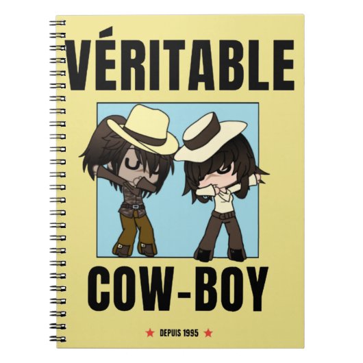 Notizbuch "Cowboy Chibi" Notizblock (Vorderseite)
