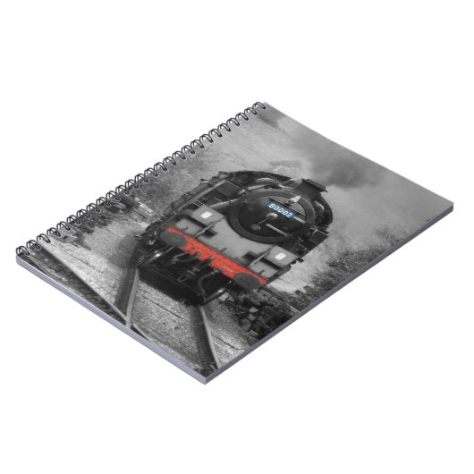 Notizbuch, das Dampf-Zug auf Abdeckung Notizblock (Linke Seite)