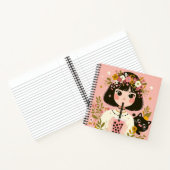 Notizbuch „Das kleine Mädchen mit dem Bubble Tea“ (Innenseite)