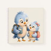 Notizbuch der kleinen blauen Vögel (Vorderseite)