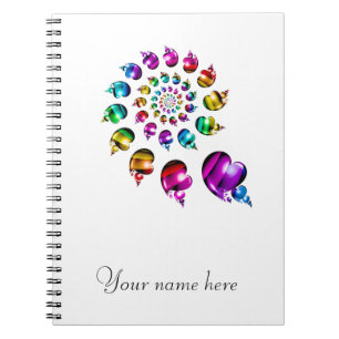 Notizbuch des Regenbogen-Herz-Gay Pride-LGBT Notizblock