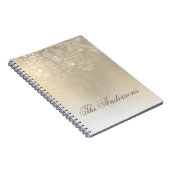 Notizbuch des Schneeflocke-Goldpersonalisiertes Notizblock (Rechte Seite)