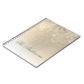 Notizbuch des Schneeflocke-Goldpersonalisiertes Notizblock (Linke Seite)