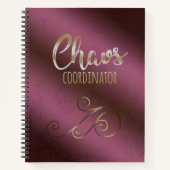 Notizbuch des Wine Red Chaos Coordinator Journal (Vorderseite)