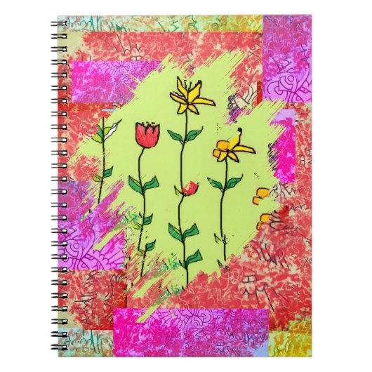Notizbuch - Farbprobe Floral Notizblock (Vorderseite)