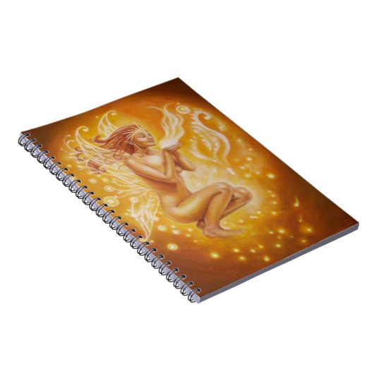 Notizbuch „Fee des Feuers " Notizblock (Rechte Seite)