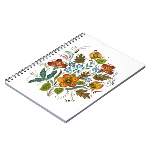 Notizbuch für Blume im ukrainischen Stil Notizblock (Linke Seite)
