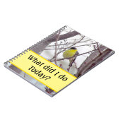 Notizbuch - Gelber Vogel in Baumzweigen Notizblock (Linke Seite)