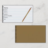 Notizbuch - Geschäft Visitenkarte (Vorne/Hinten)