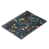 Notizbuch im Retrostil, Blumen, Natur Notizblock (Linke Seite)