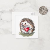 Notizbuch im Stil eines herzlichen Igels Mitteilungskarte (Vorderseite/Rückseite Beispiel)