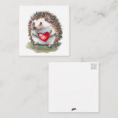 Notizbuch im Stil eines herzlichen Igels Mitteilungskarte (Vorne/Hinten)