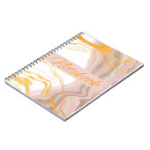 Notizbuch in weiß und rosa und gold notizblock (Linke Seite)