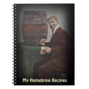 Notizbuch Journal Homebrew Rezeptbuch Antik Spaß Notizblock