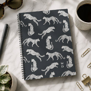 Notizbuch Journal Spiralbuch mit Gepard-Muster