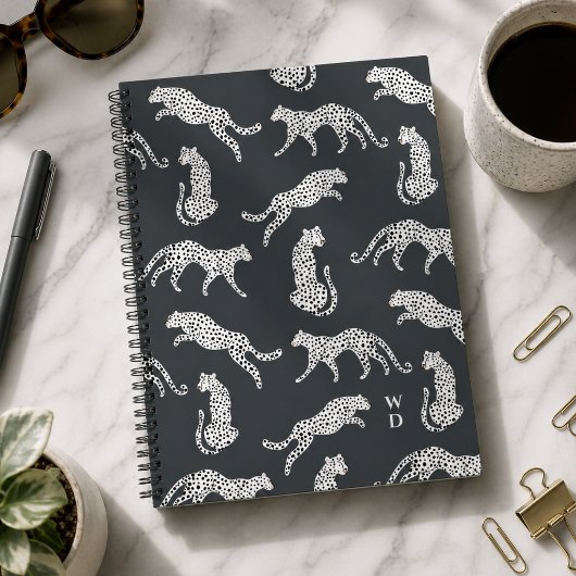 Notizbuch Journal | Spiralbuch mit Gepard-Muster