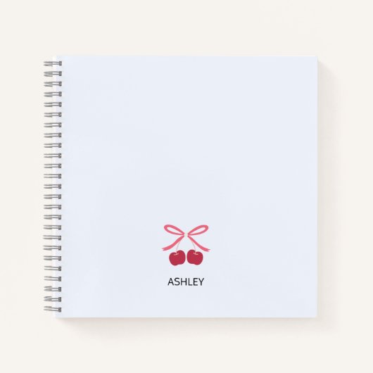 Notizbuch Journal | Süße Kirschschleife Cute (Vorderseite)