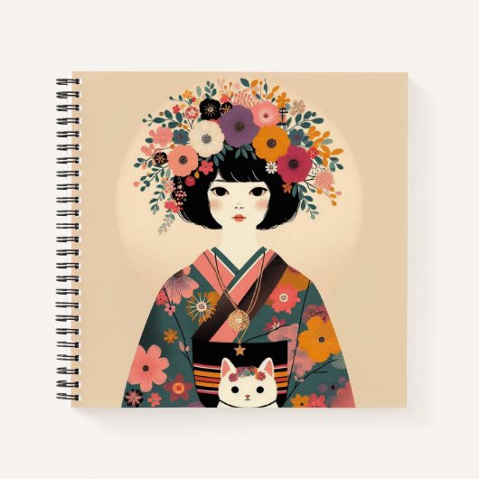 Notizbuch “Junge Frau im Kimono“ (Vorderseite)