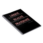 Notizbuch: Liberté, Egalité, Fraternité Notizblock (Rechte Seite)